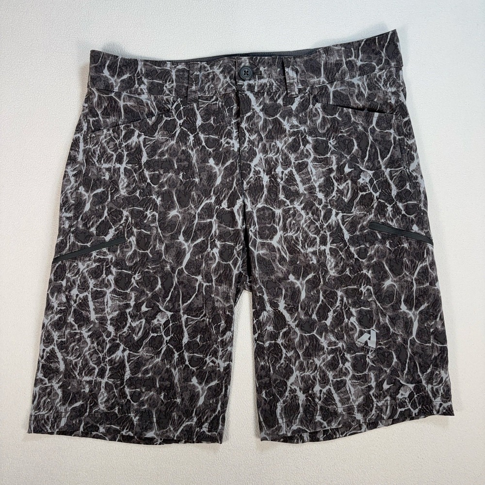 Eddie Bauer First Ascent Shorts Men's 35‎ (fits 36x11.5) Gray Geometric Hiking
